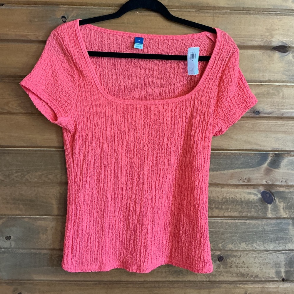 Women's Coral Textured Top Old Navy Size M
